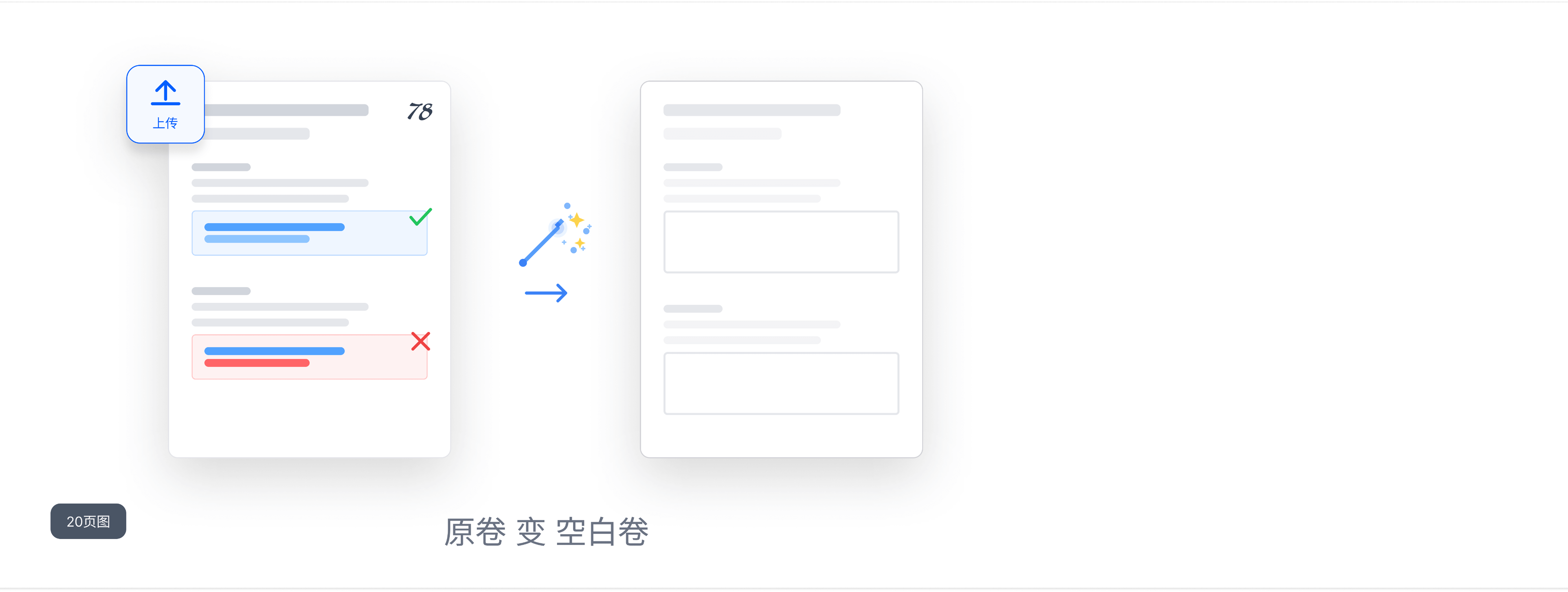 一键清除笔迹获得空白试卷